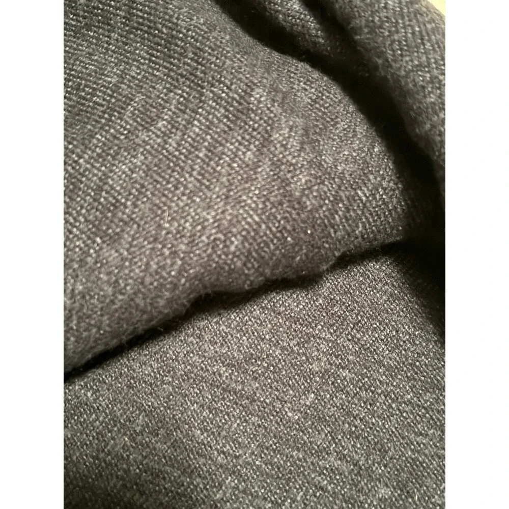 West Elm Navy Blue‎ Heathered Fringed Throw Blanket 44x56 100% Acrylic GUC